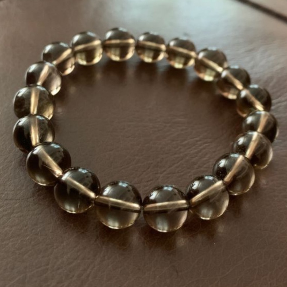 Smoky Quartz 10mm Bracelete for Men or Women
